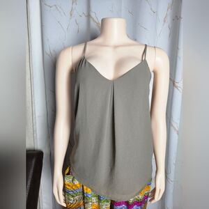 Naked Zebra Taupe V-Neck Spaghetti Strap Cami